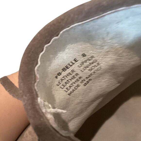 Freebird by Steven Belle Suede Double Buckle Fringe Ankle Heeled Booties US 8 - Picture 2 of 13